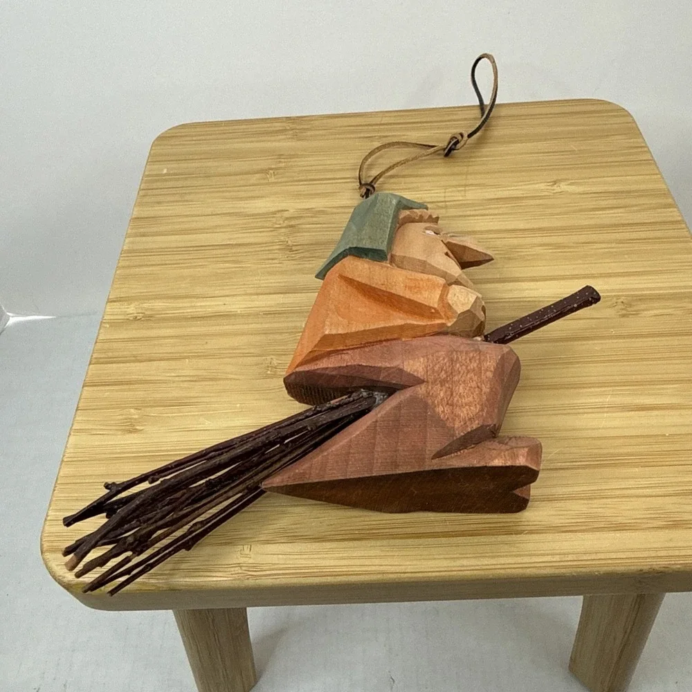 Vintage Wood Hanging‎ Kitchen Witch 4